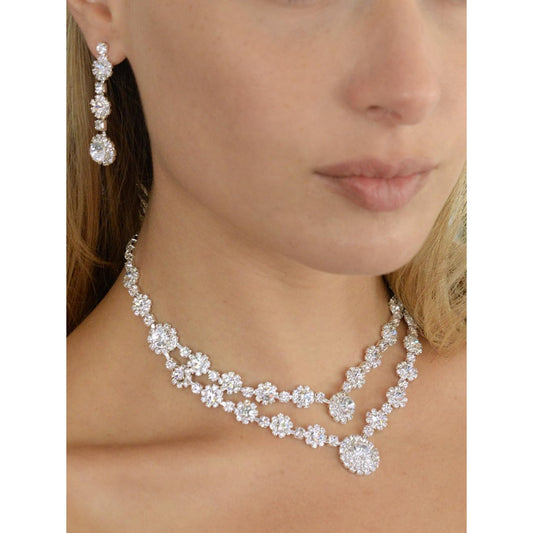 single row of rhinestone crystals.