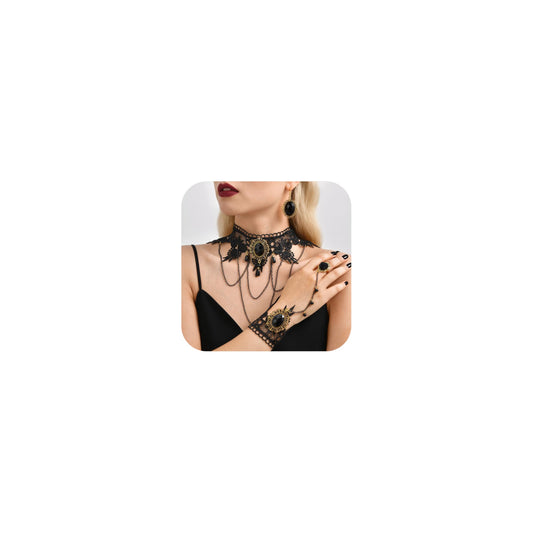 Halloween Goth Witch Jewelry Set