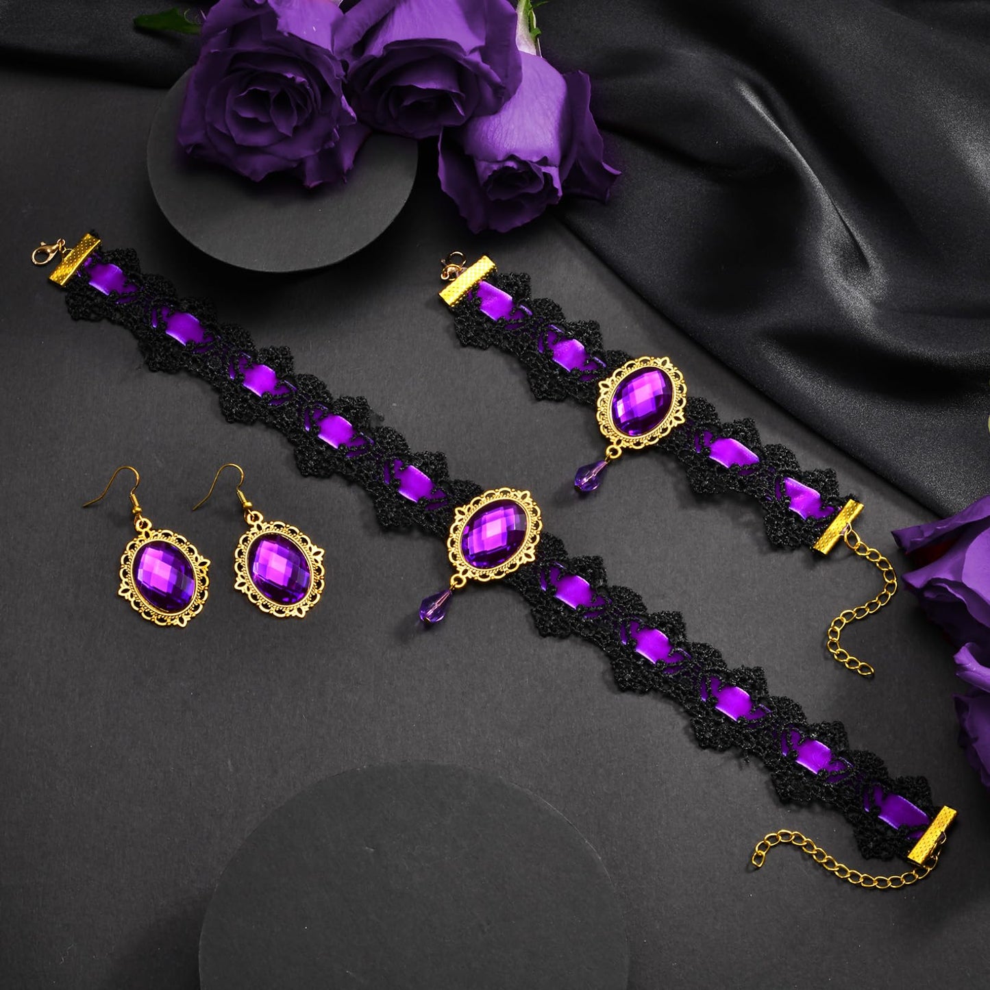 Halloween Goth Witch Jewelry Set