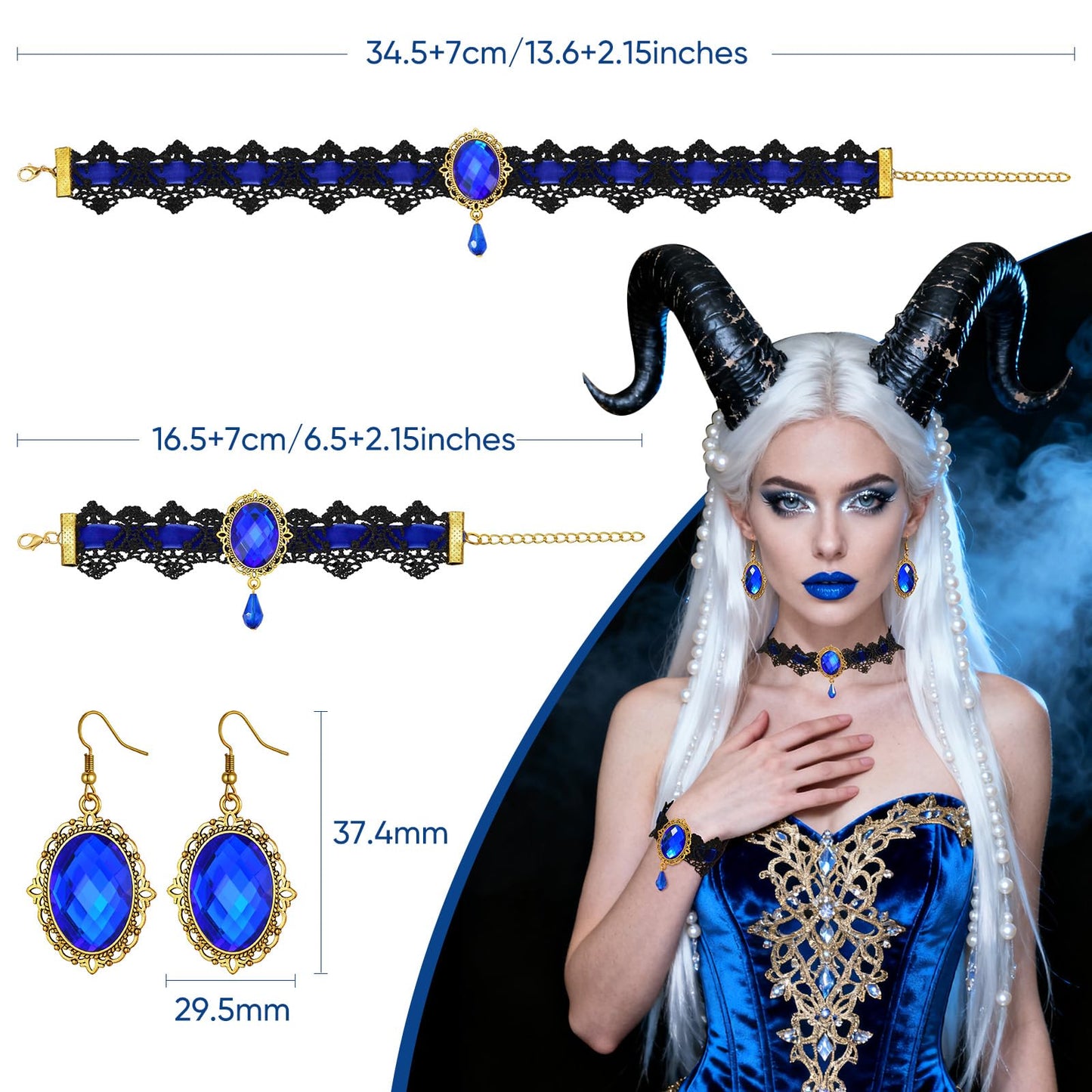 Halloween Goth Witch Jewelry Set