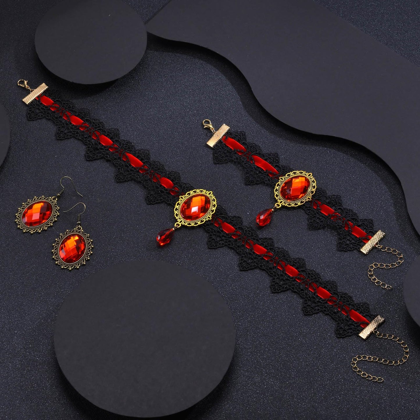 Halloween Goth Witch Jewelry Set