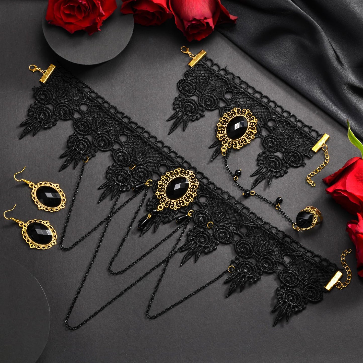Halloween Goth Witch Jewelry Set