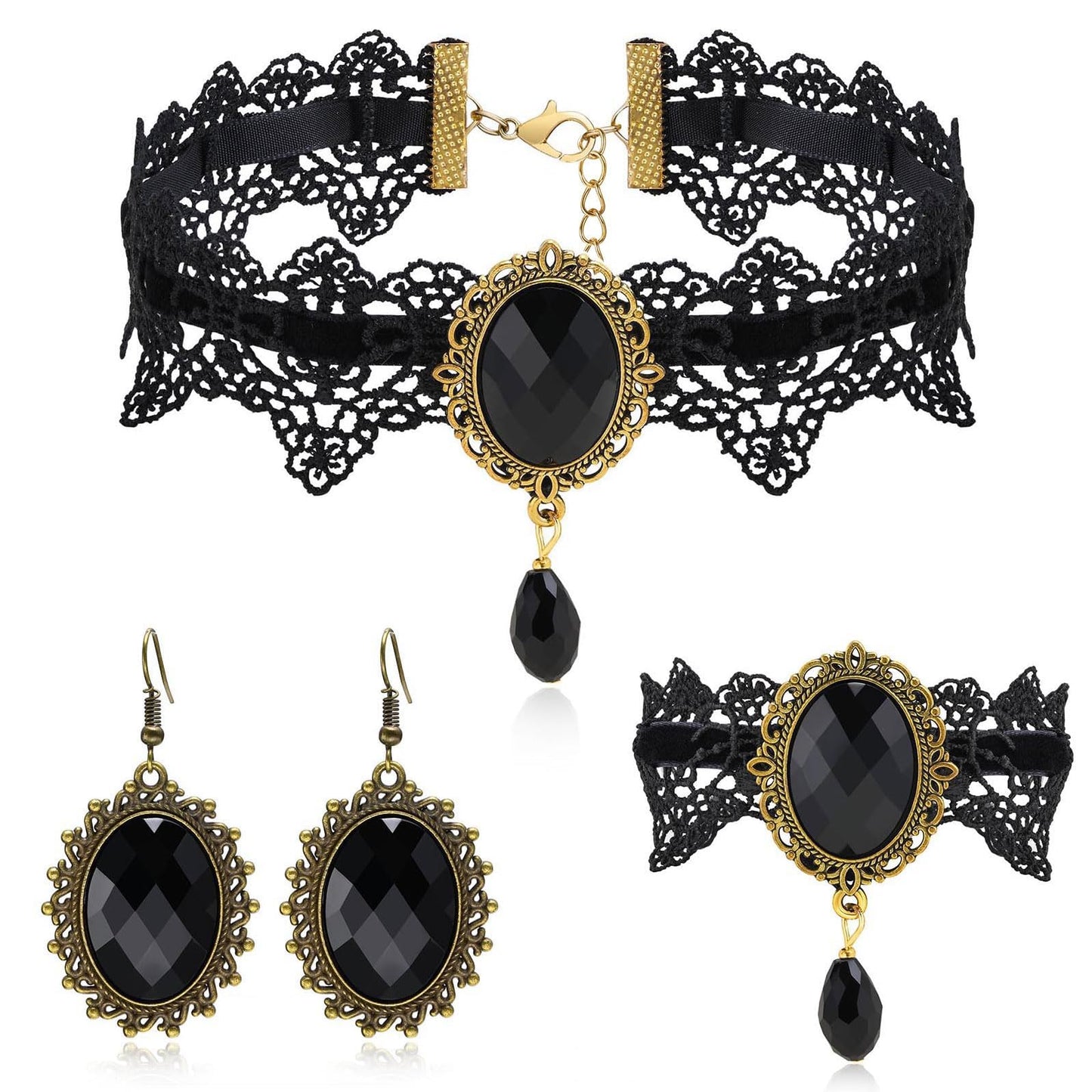 Halloween Goth Witch Jewelry Set