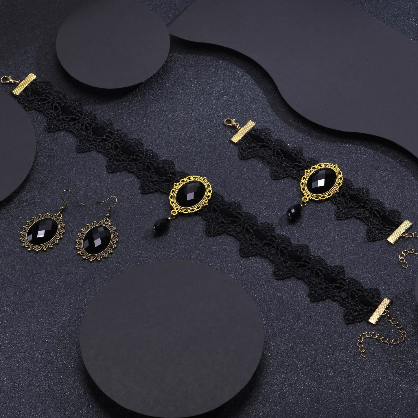 Halloween Goth Witch Jewelry Set