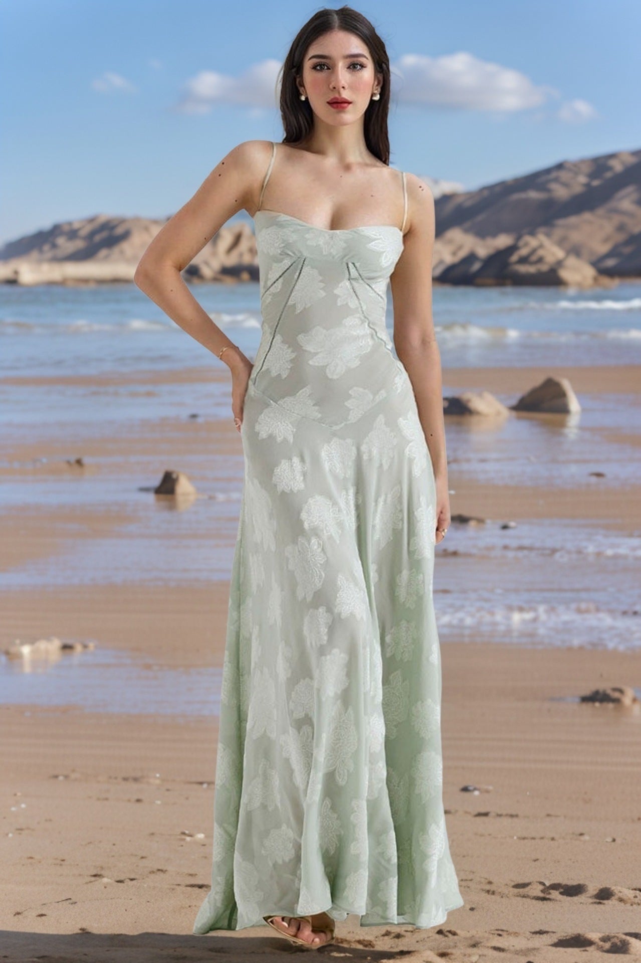 Sexy Flowers Lace Suspender Dress Summer Fashion