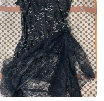 Strapless Lace Dress Party Women Fashion