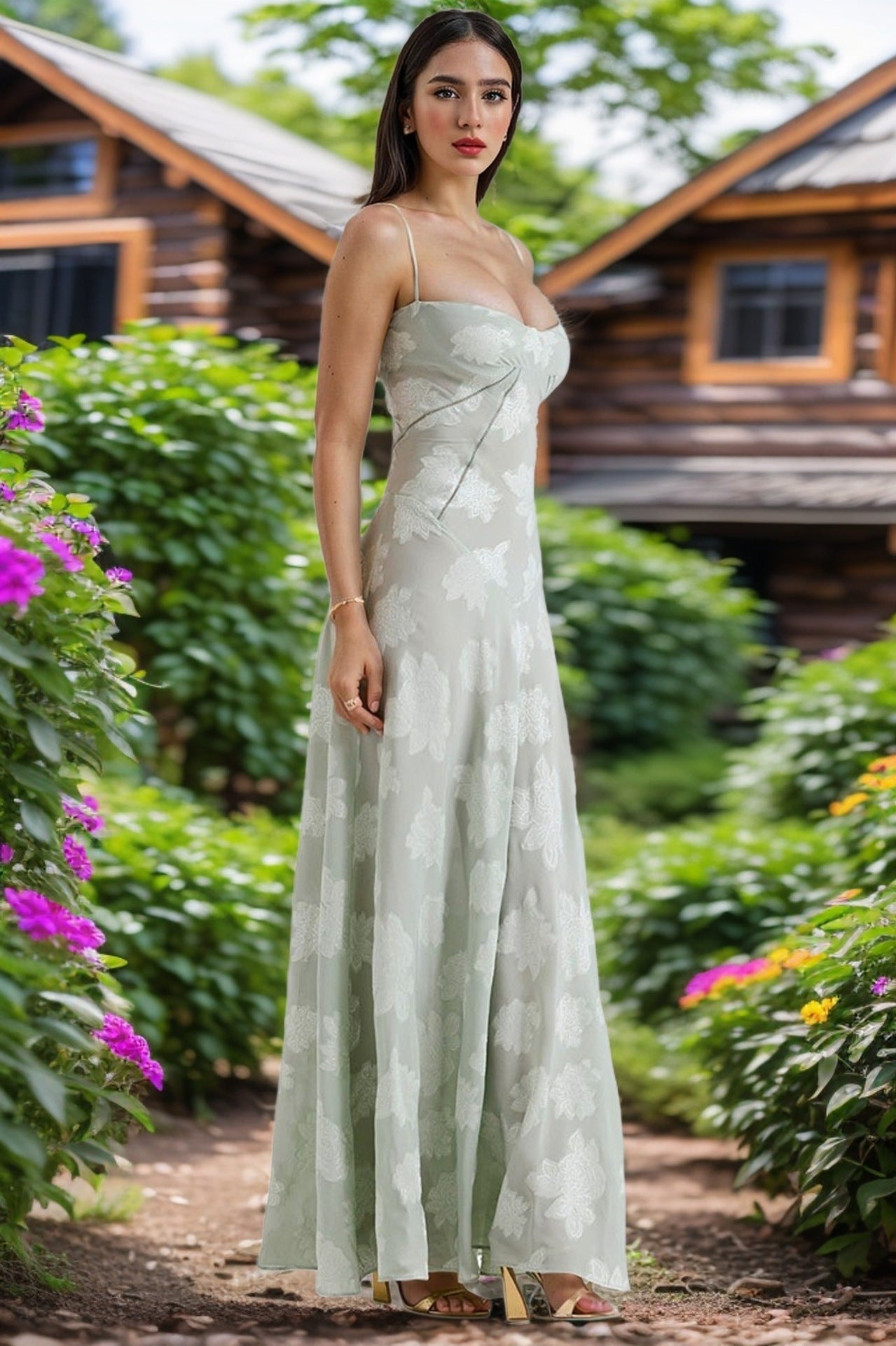 Sexy Flowers Lace Suspender Dress Summer Fashion
