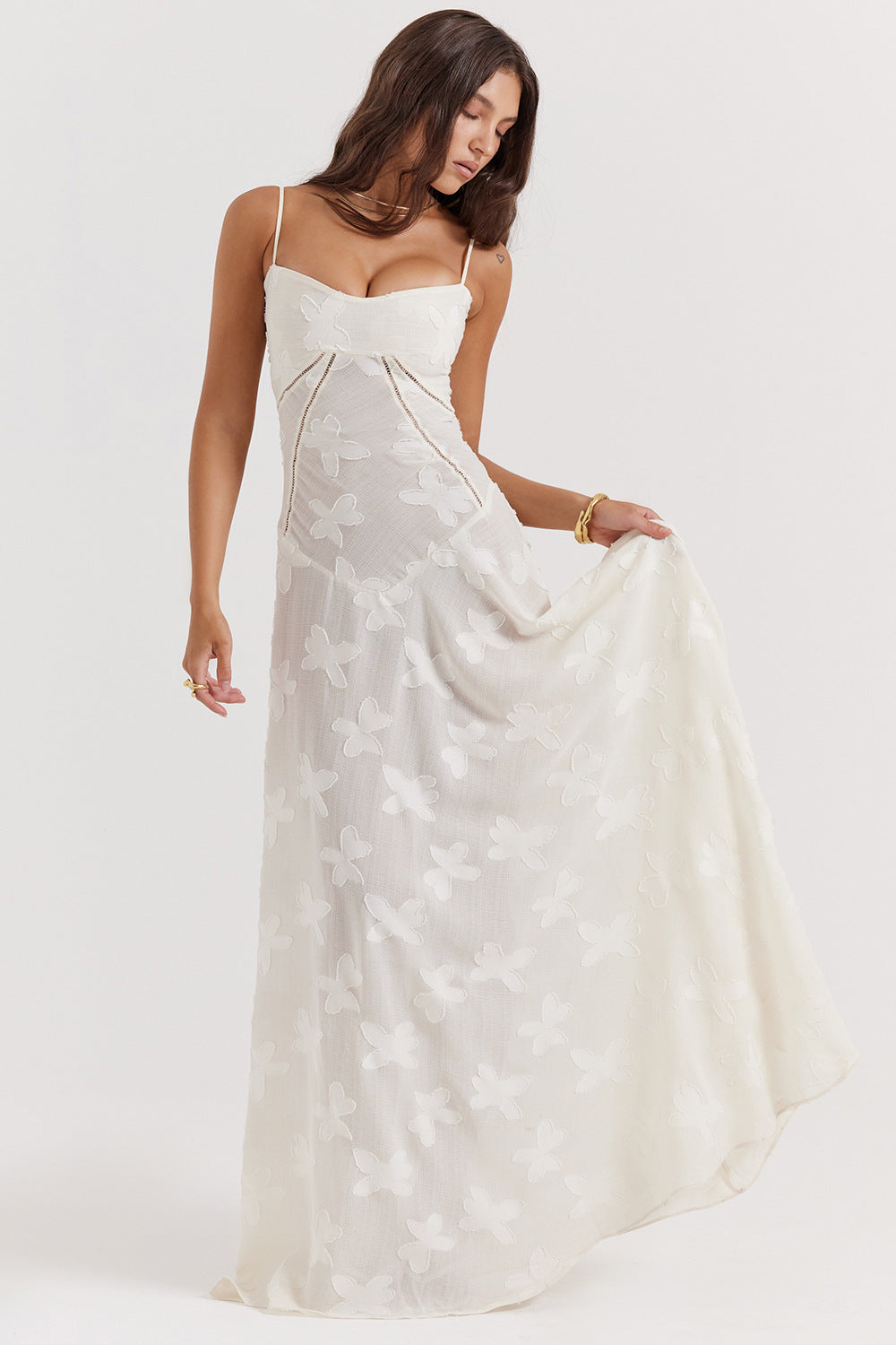 Sexy Flowers Lace Suspender Dress Summer Fashion