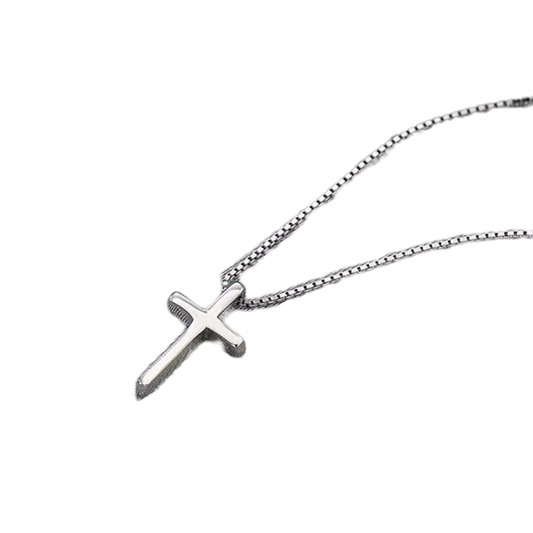 Sterling Silver Minimalist Cross Pendant Necklace