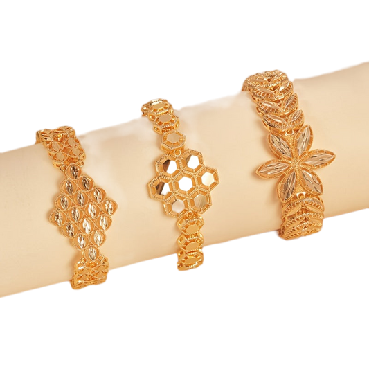 3-Piece Charm Bracelet Set: Elegant for Brides