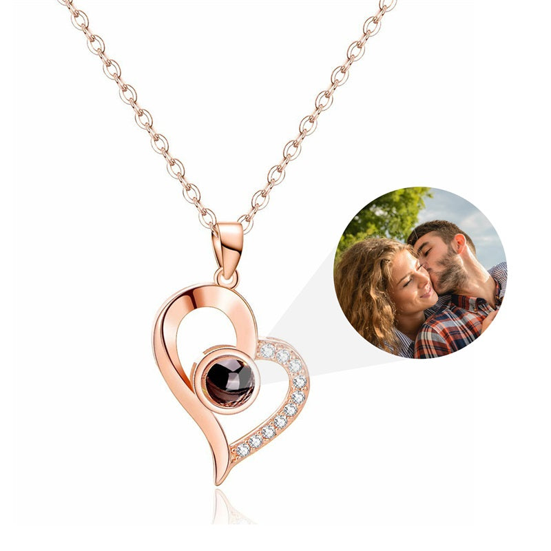 Custom Photo Projection Necklace with Picture Inside