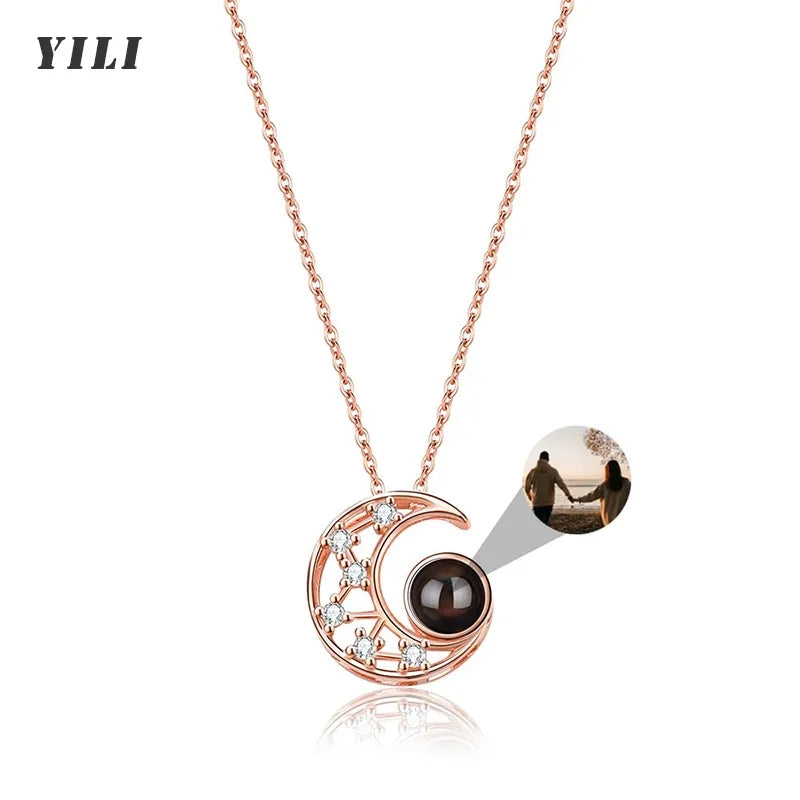 Custom Photo Projection Necklace with Picture Inside