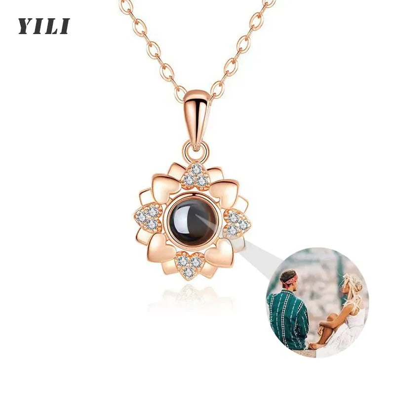 Custom Photo Projection Necklace with Picture Inside