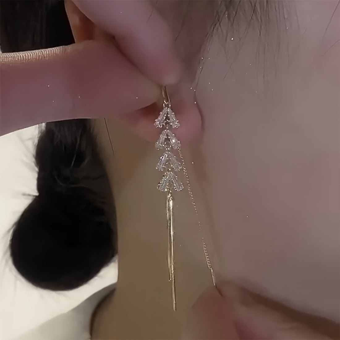 Exquisite Sparkling Dangle Earrings