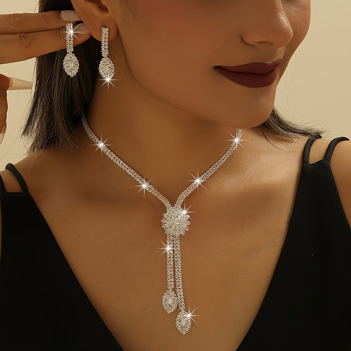 Elegant CZ Bridal Jewelry Set