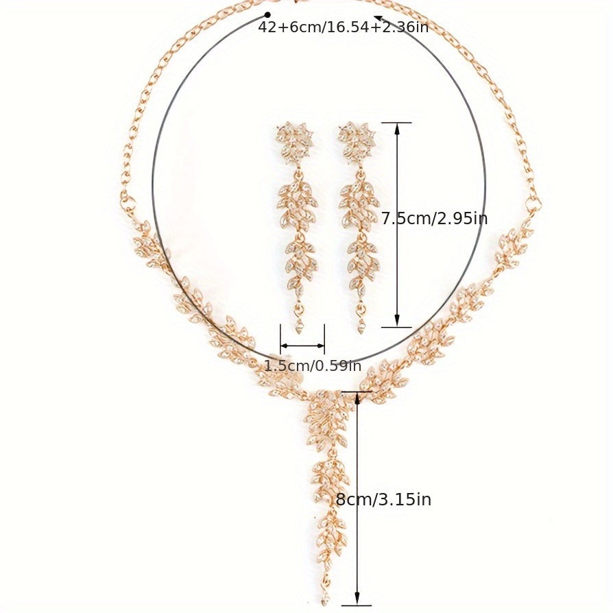 Golden Wheat Tassel Necklace Set