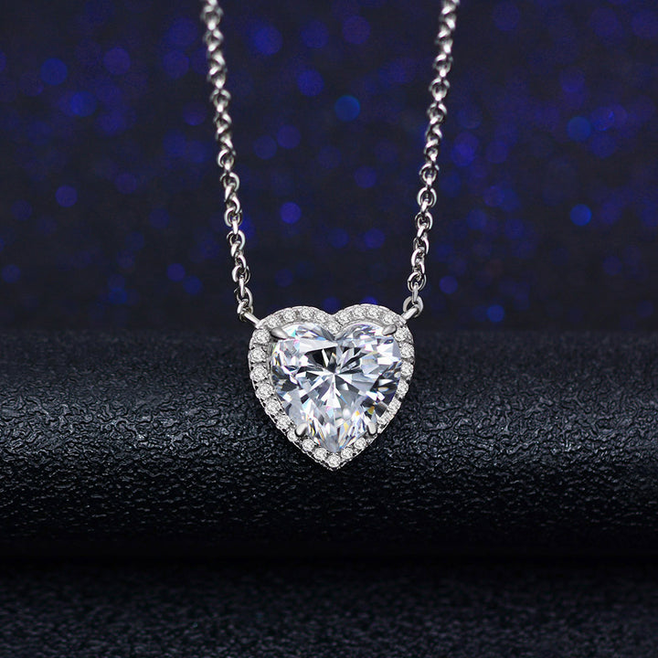 Stream Popular Luxury Shining Heart-Shaped Pendant Necklace