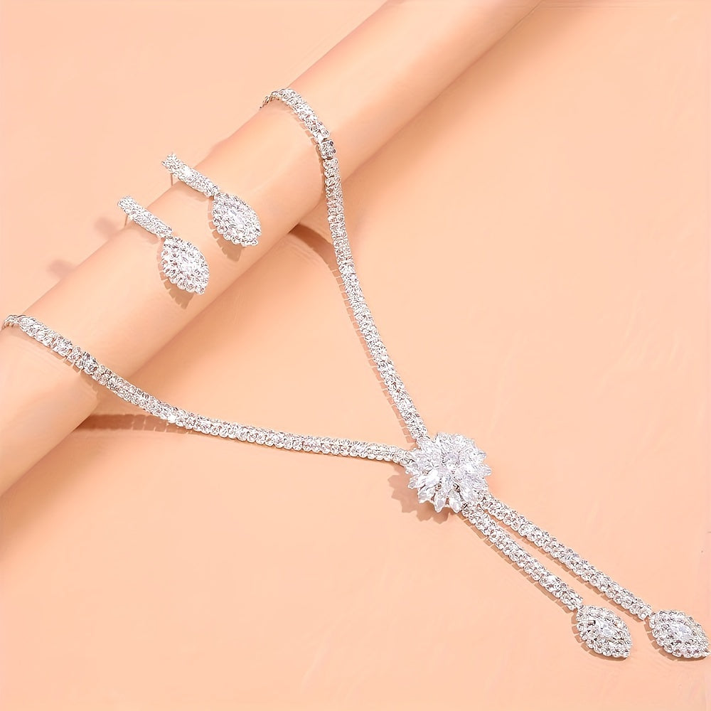 Elegant CZ Bridal Jewelry Set