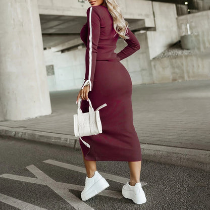Womens Two Piece Skirt Lounge Set