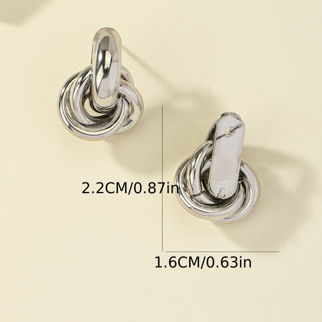 Unique Geometric Shape Wrapped Stud Earrings