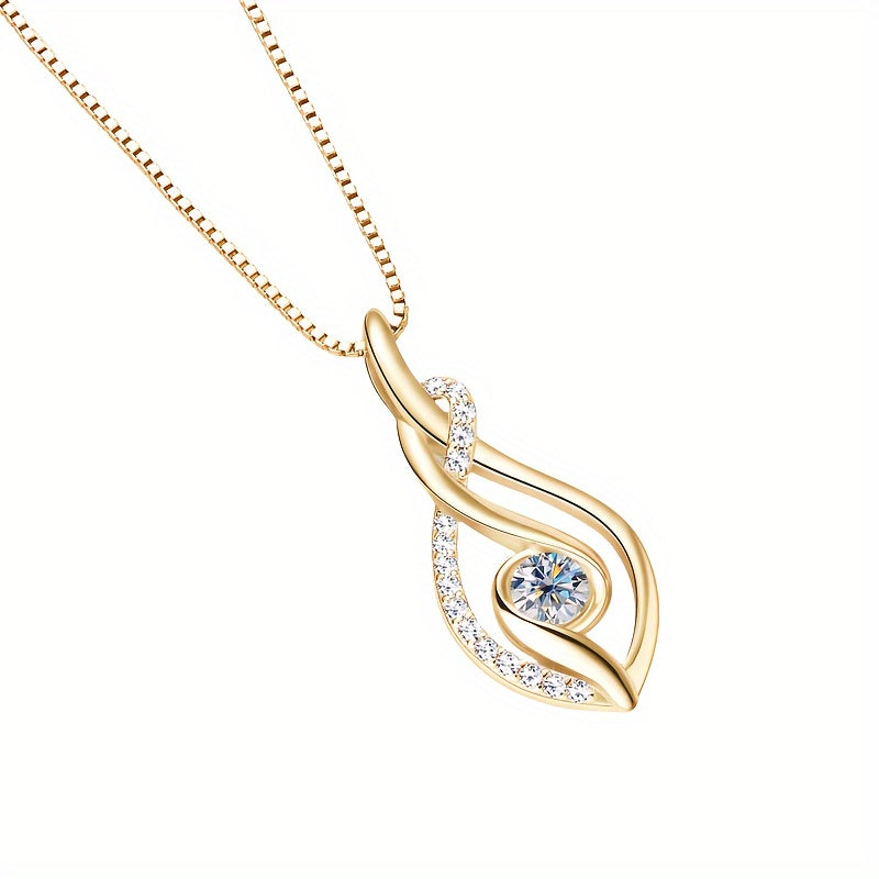 925 Silver Moissanite Pendant Necklace