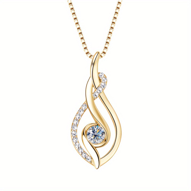 925 Silver Moissanite Pendant Necklace