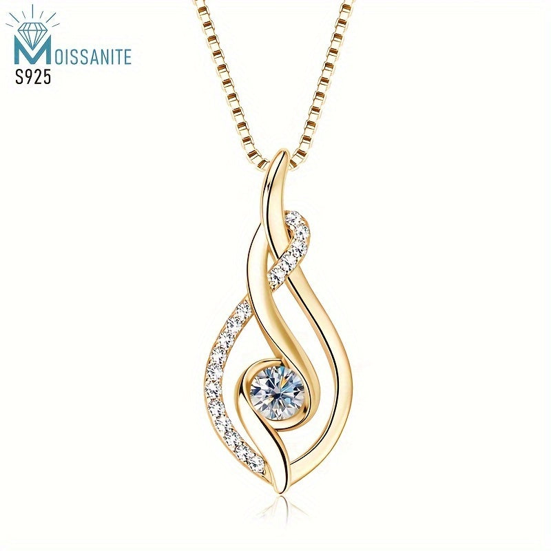 925 Silver Moissanite Pendant Necklace