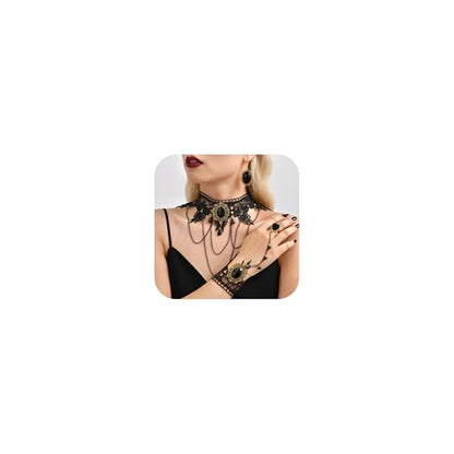 Halloween Goth Witch Jewelry Set