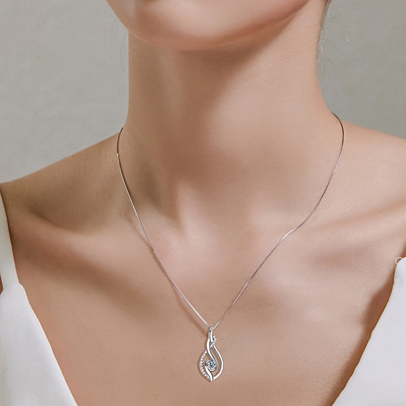 925 Silver Moissanite Pendant Necklace