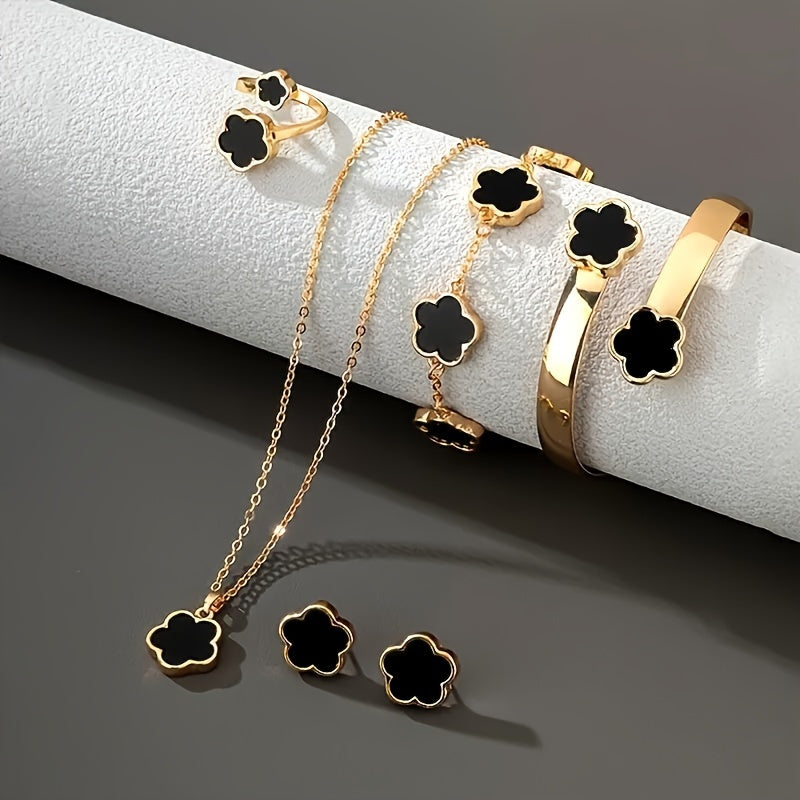 5-Piece Lucky Clover Jewelry Set