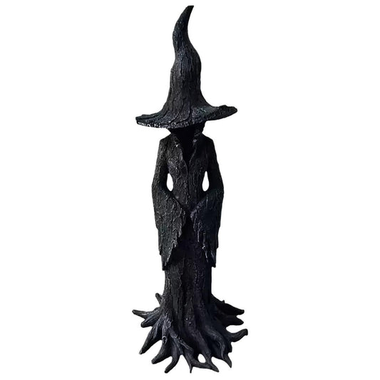 EAZZ Halloween Witch Statue – 20” Tall Resin Figurine with Gothic Details