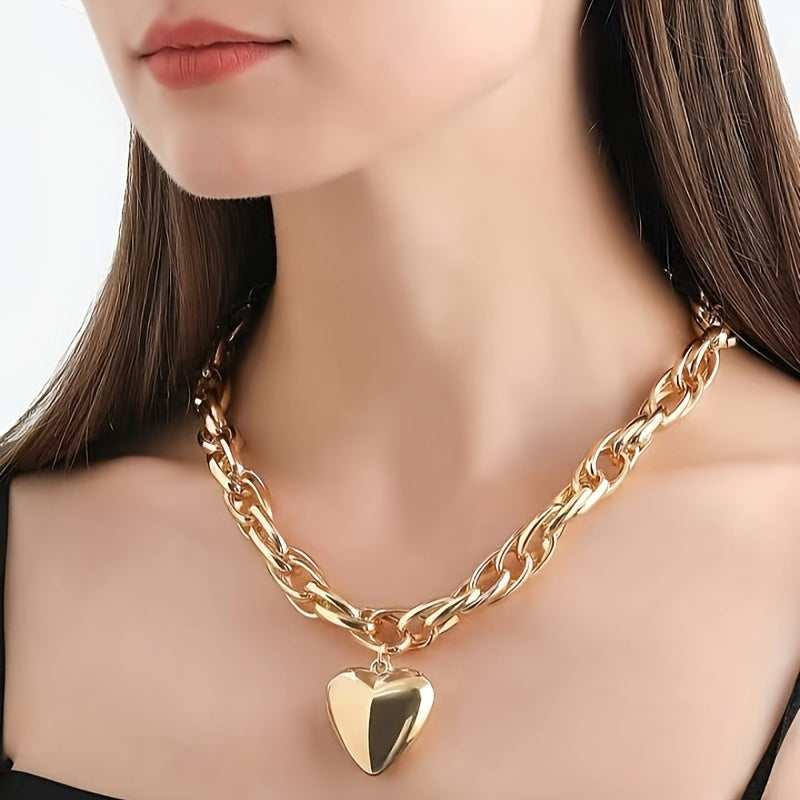 Elegant Heart Pendant Necklace