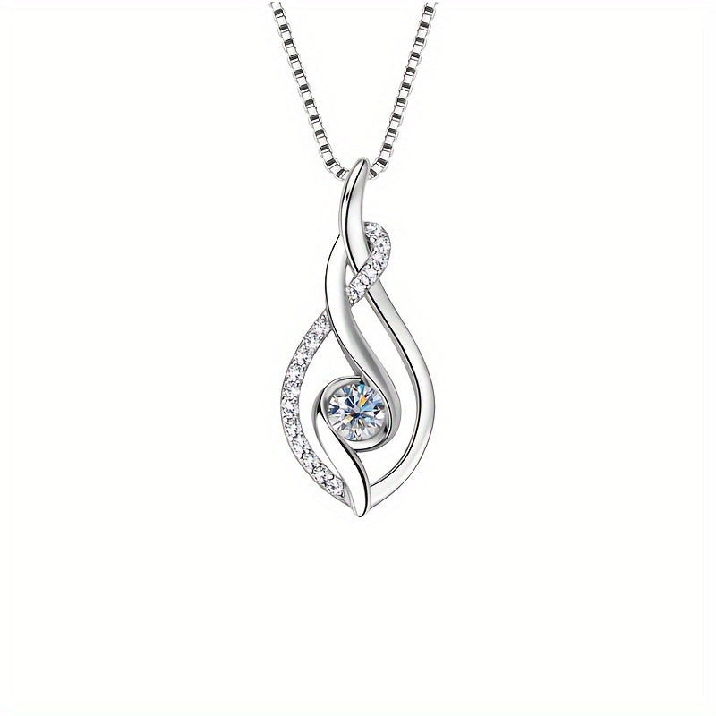 925 Silver Moissanite Pendant Necklace