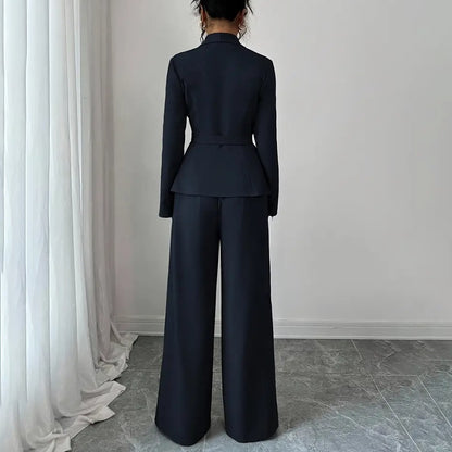 Womens Two Piece Pants Blazer Set