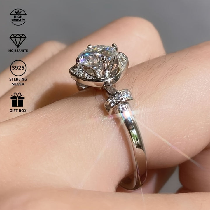 Elegant 1.0ct Moissanite Engagement Ring