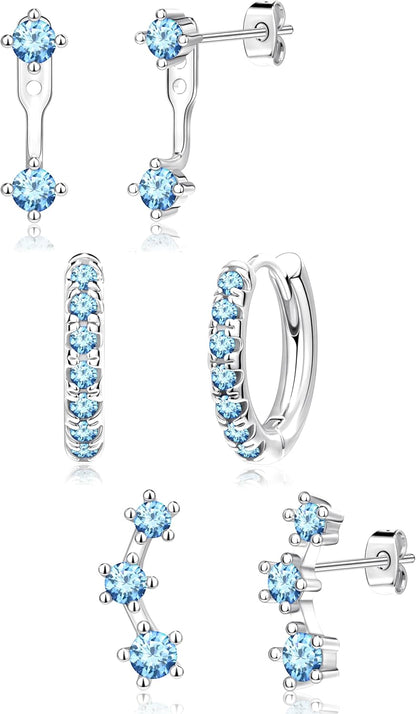 3 Pairs Gold Plated Hypoallergenic Trendy Earrings