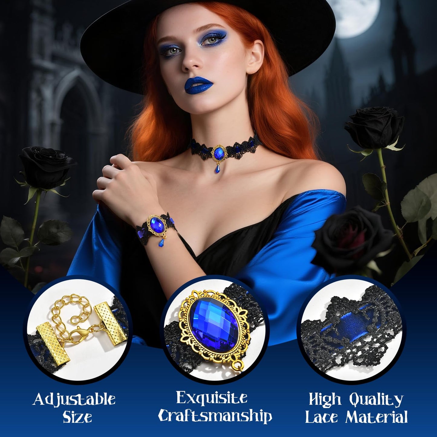 Halloween Goth Witch Jewelry Set