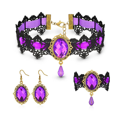 Halloween Goth Witch Jewelry Set