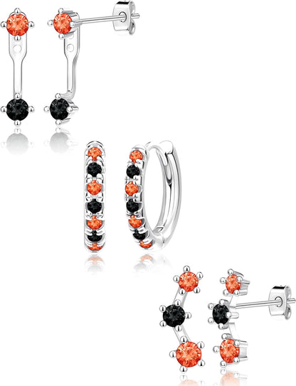 3 Pairs Gold Plated Hypoallergenic Trendy Earrings