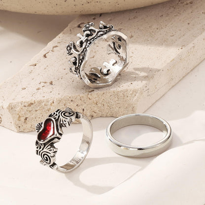 IFKM 25PCS Vintage Silver Knuckle Ring Set