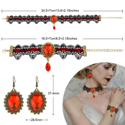 Halloween Goth Witch Jewelry Set