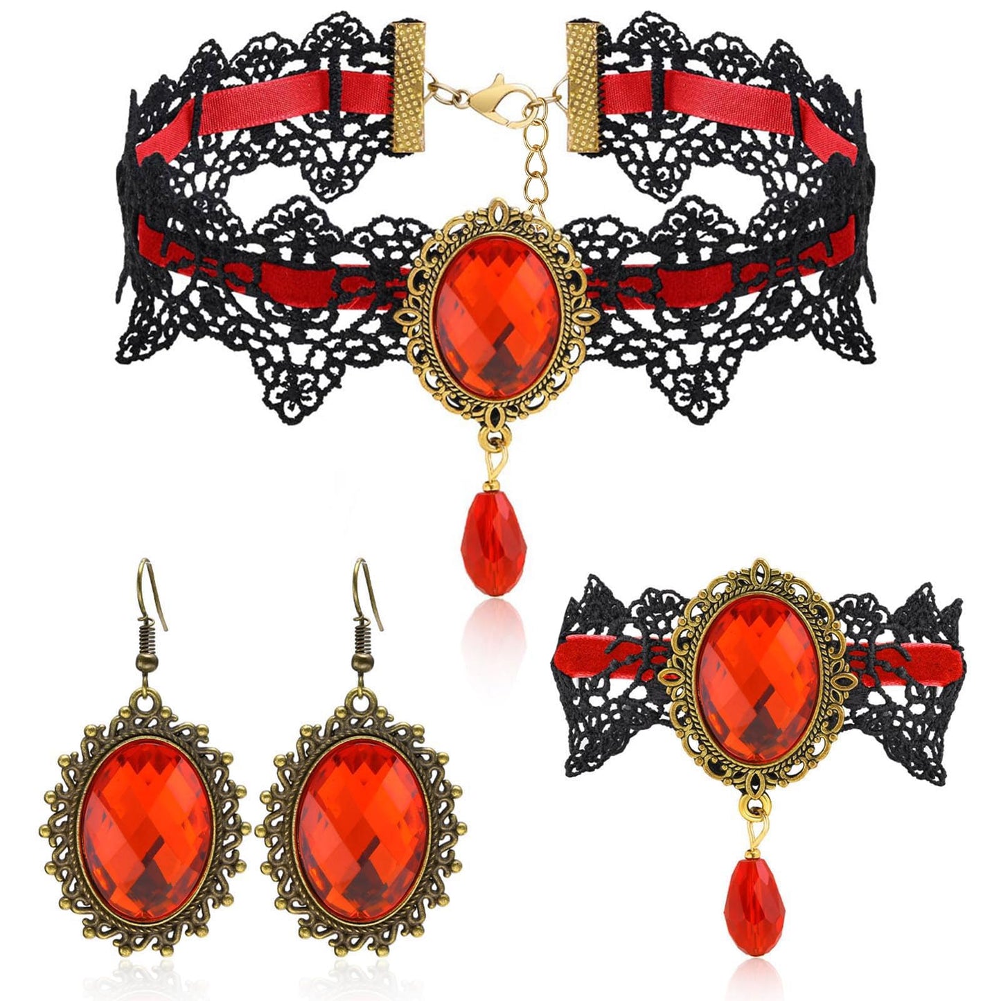 Halloween Goth Witch Jewelry Set