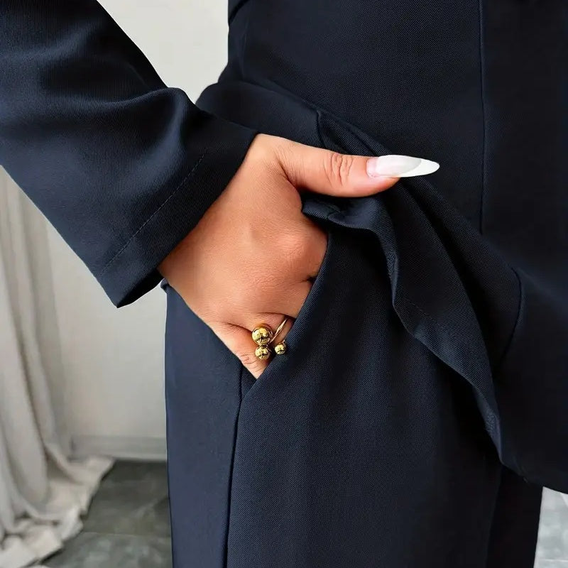 Womens Two Piece Pants Blazer Set