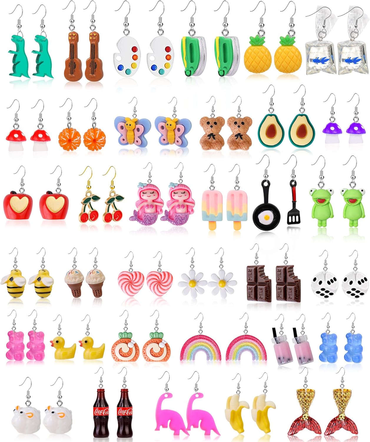 23 Pairs Christmas Dangle Earrings for Women