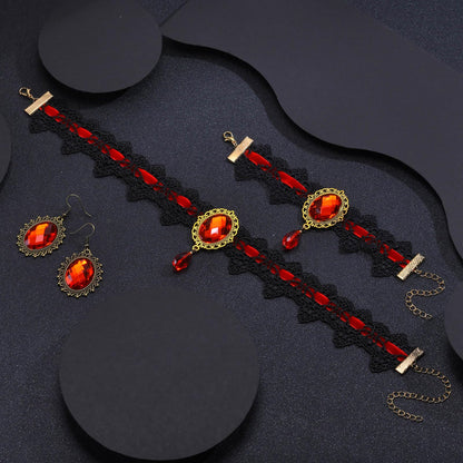 Halloween Goth Witch Jewelry Set