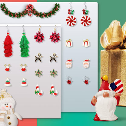 23 Pairs Christmas Dangle Earrings for Women