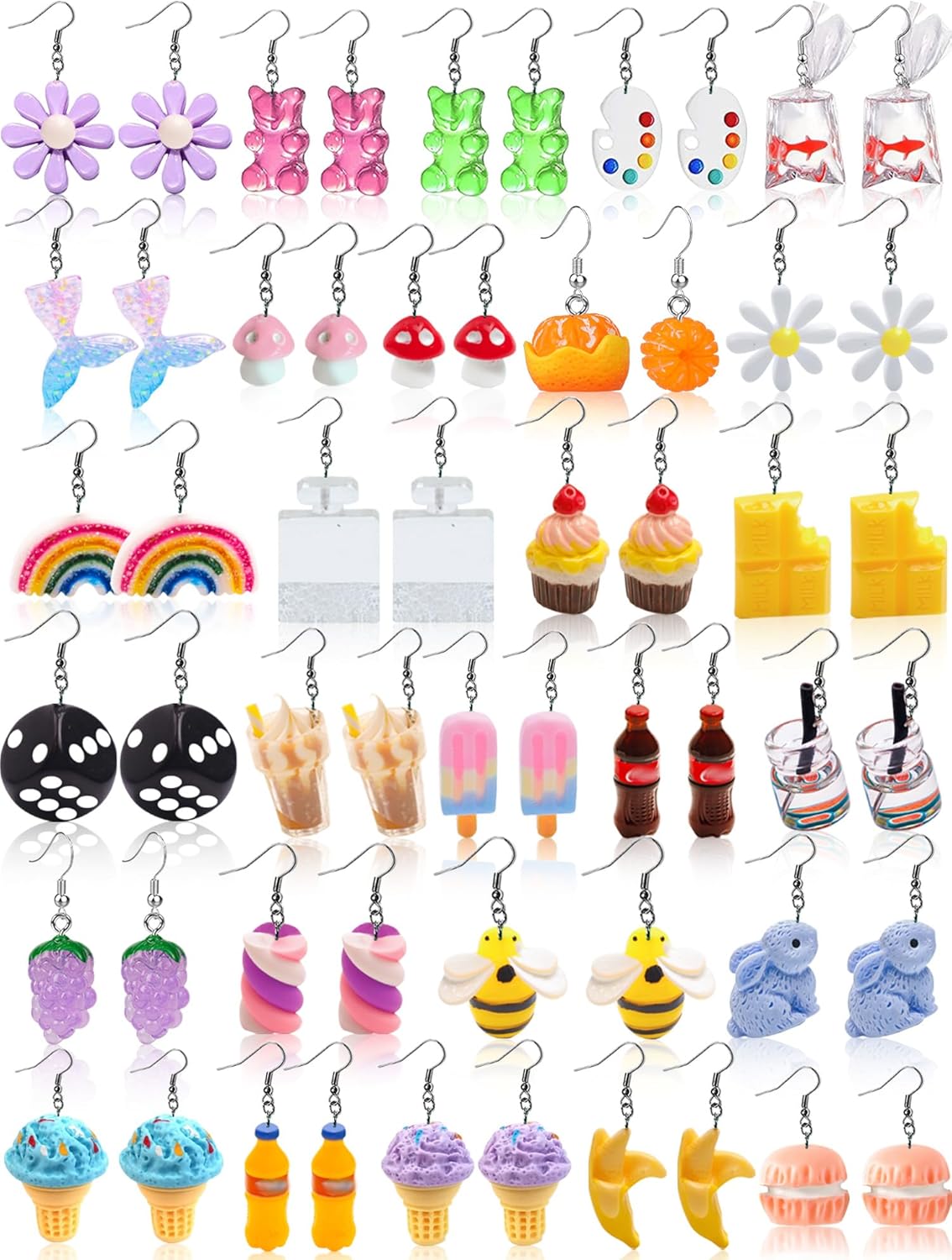 23 Pairs Christmas Dangle Earrings for Women