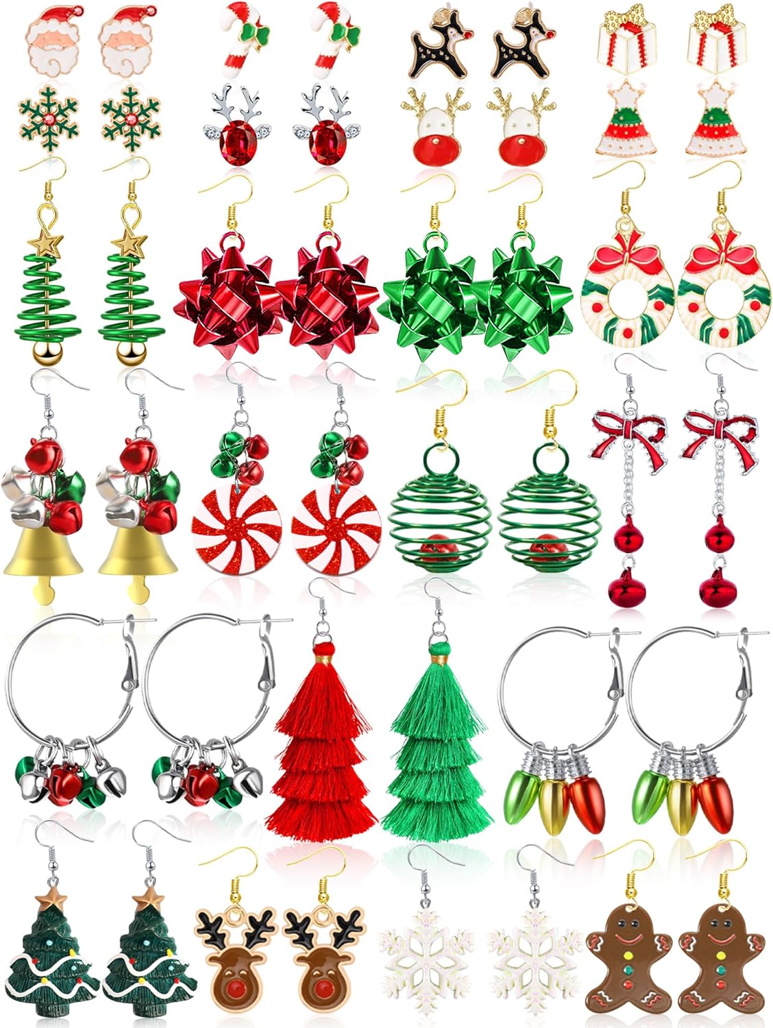23 Pairs Christmas Dangle Earrings for Women