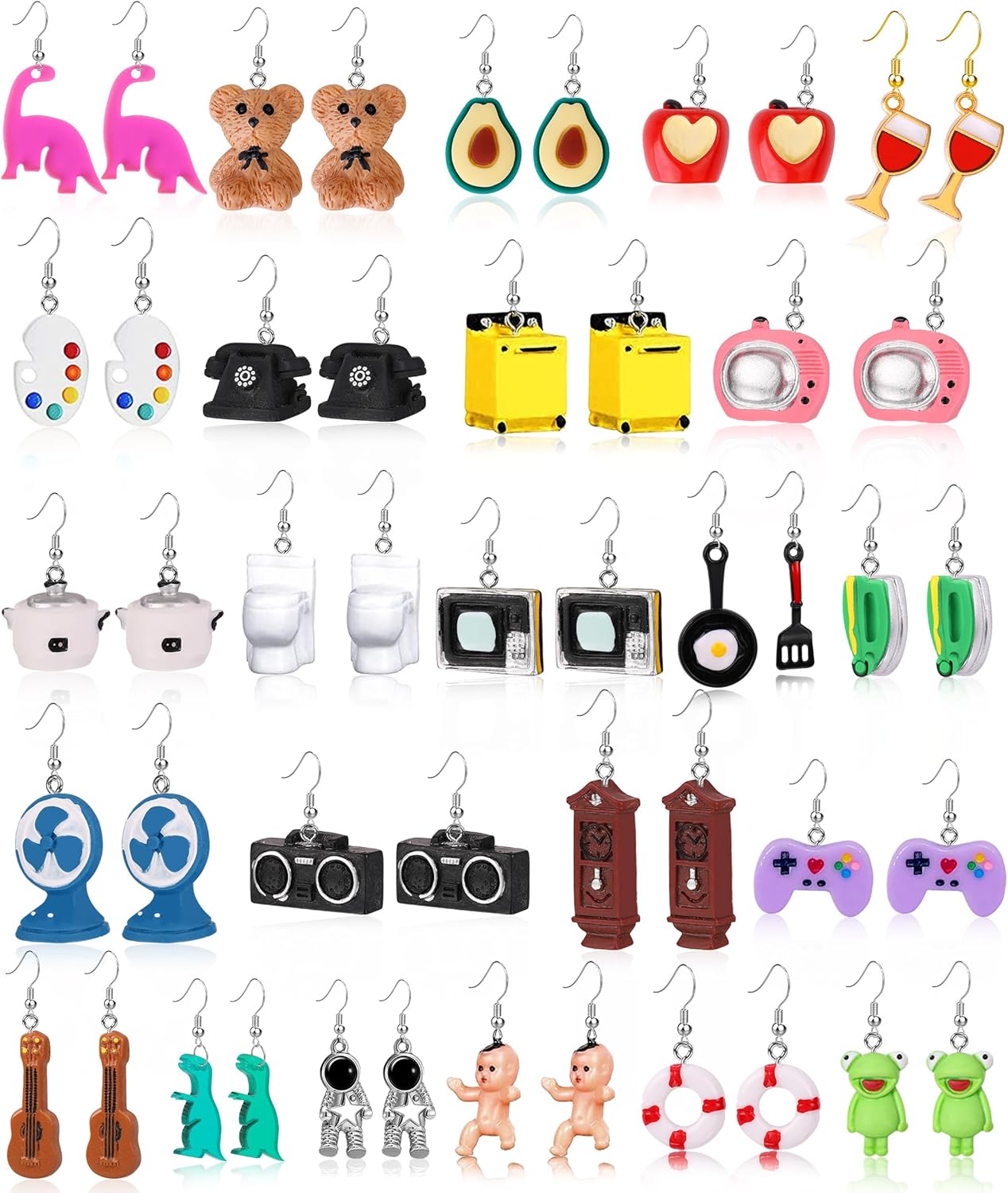 23 Pairs Christmas Dangle Earrings for Women