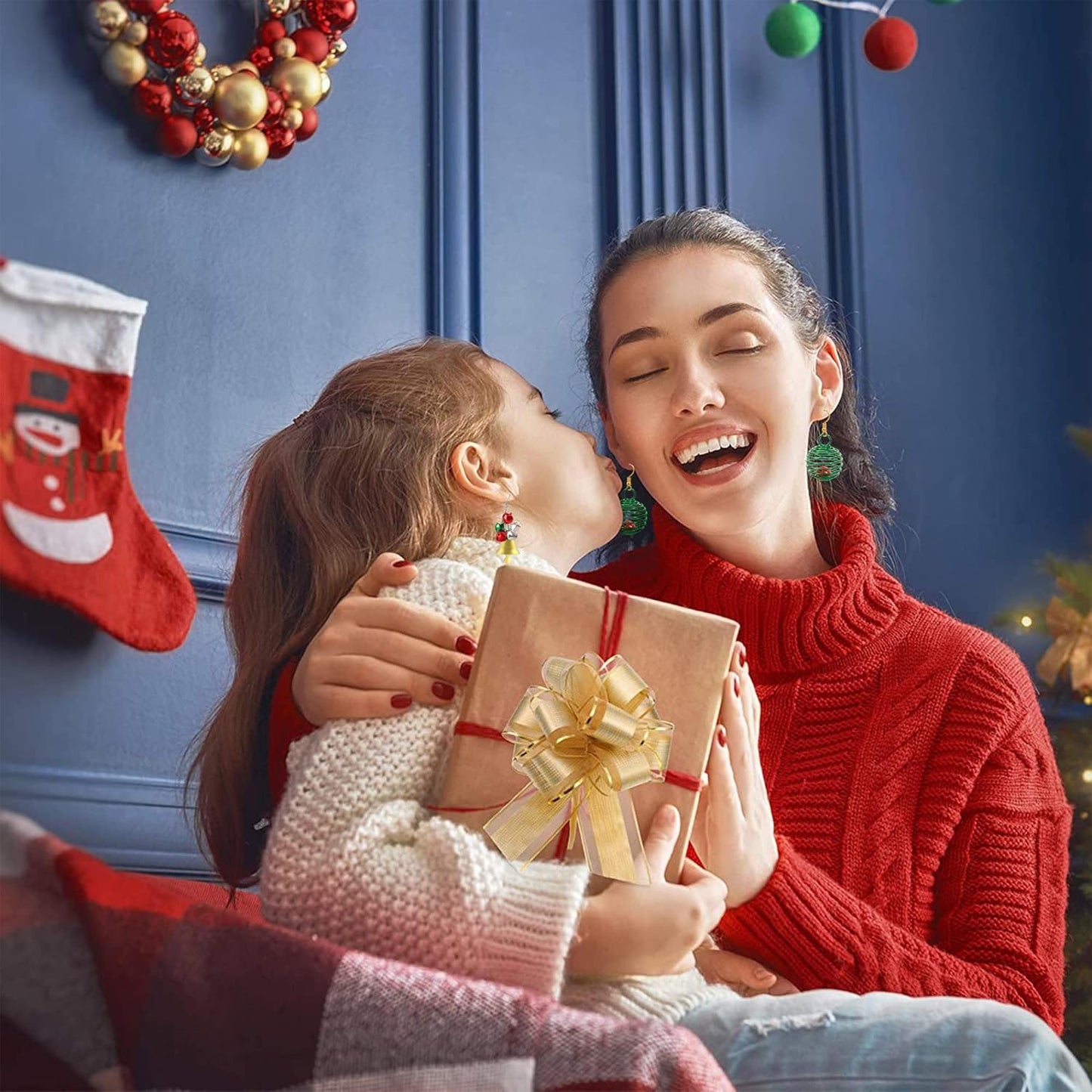 23 Pairs Christmas Dangle Earrings for Women